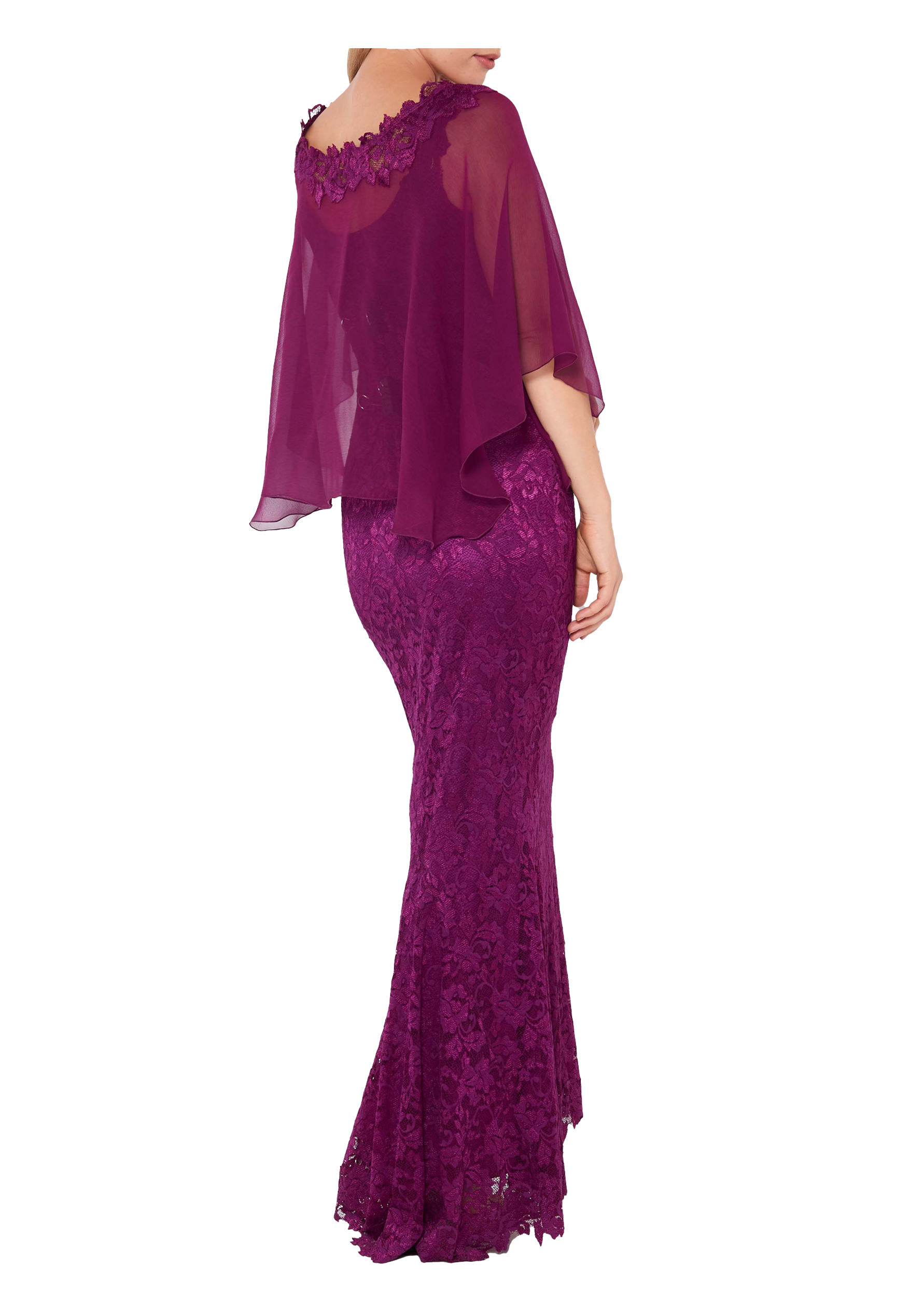 French Rose Lace Dress D682 FloatFL1 Violet