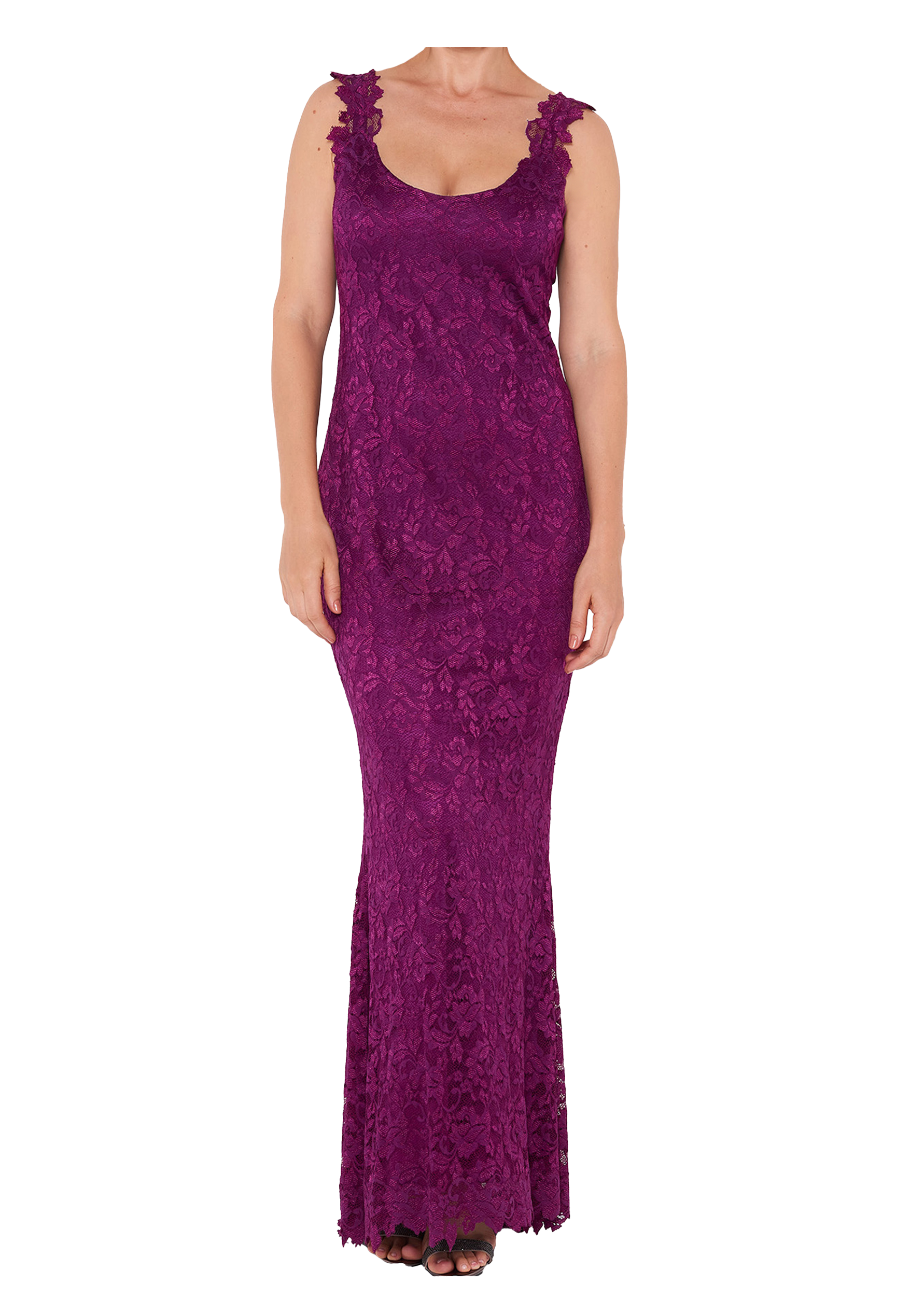 French Rose Lace Dress D682 FloatFL1 Violet