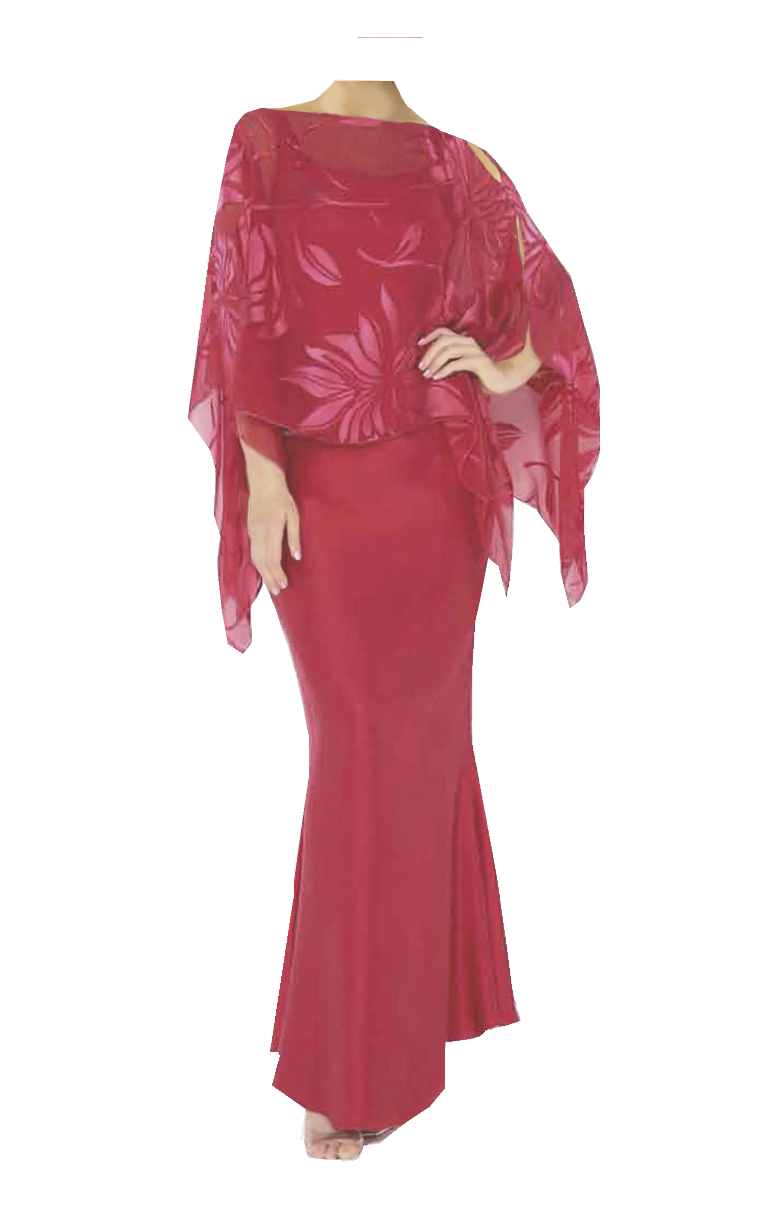 Devore Float1801H C1401 S1701 Spring Rose - Sara Mique Evening Wear