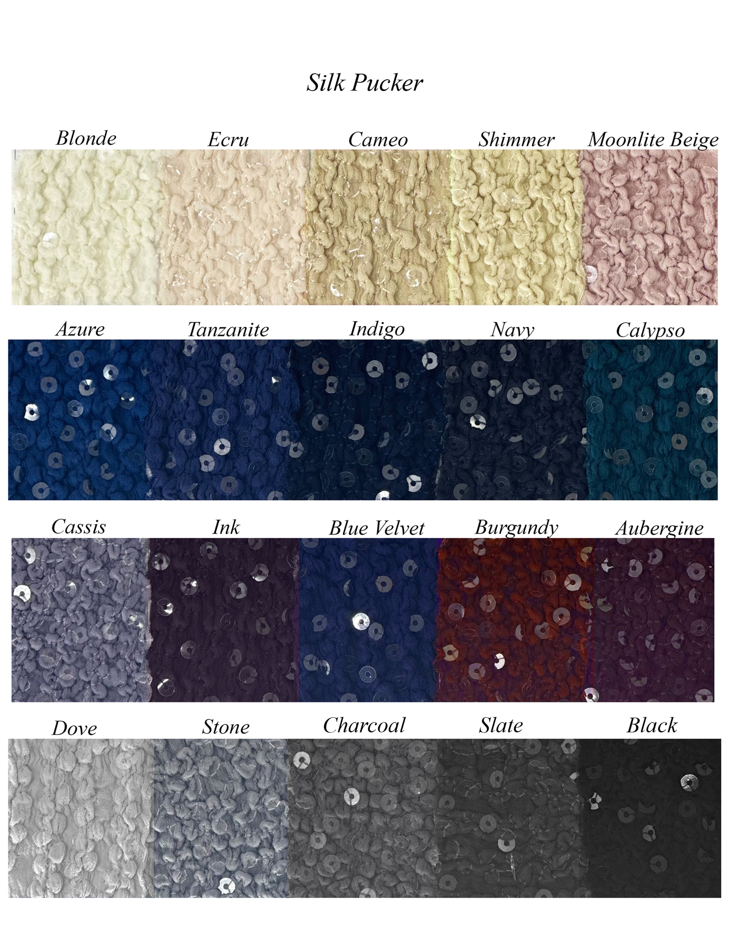 Silk Pucker with Sequin B1596 S1530 Blue Heaven