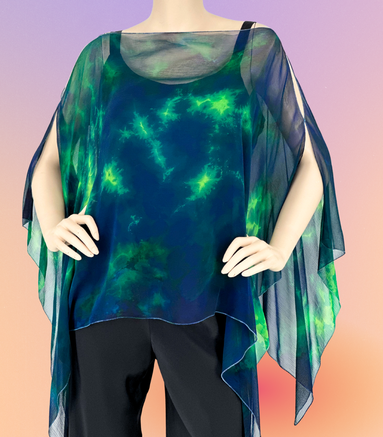 Float 5SG Lime/Blue - Sara Mique Evening Wear