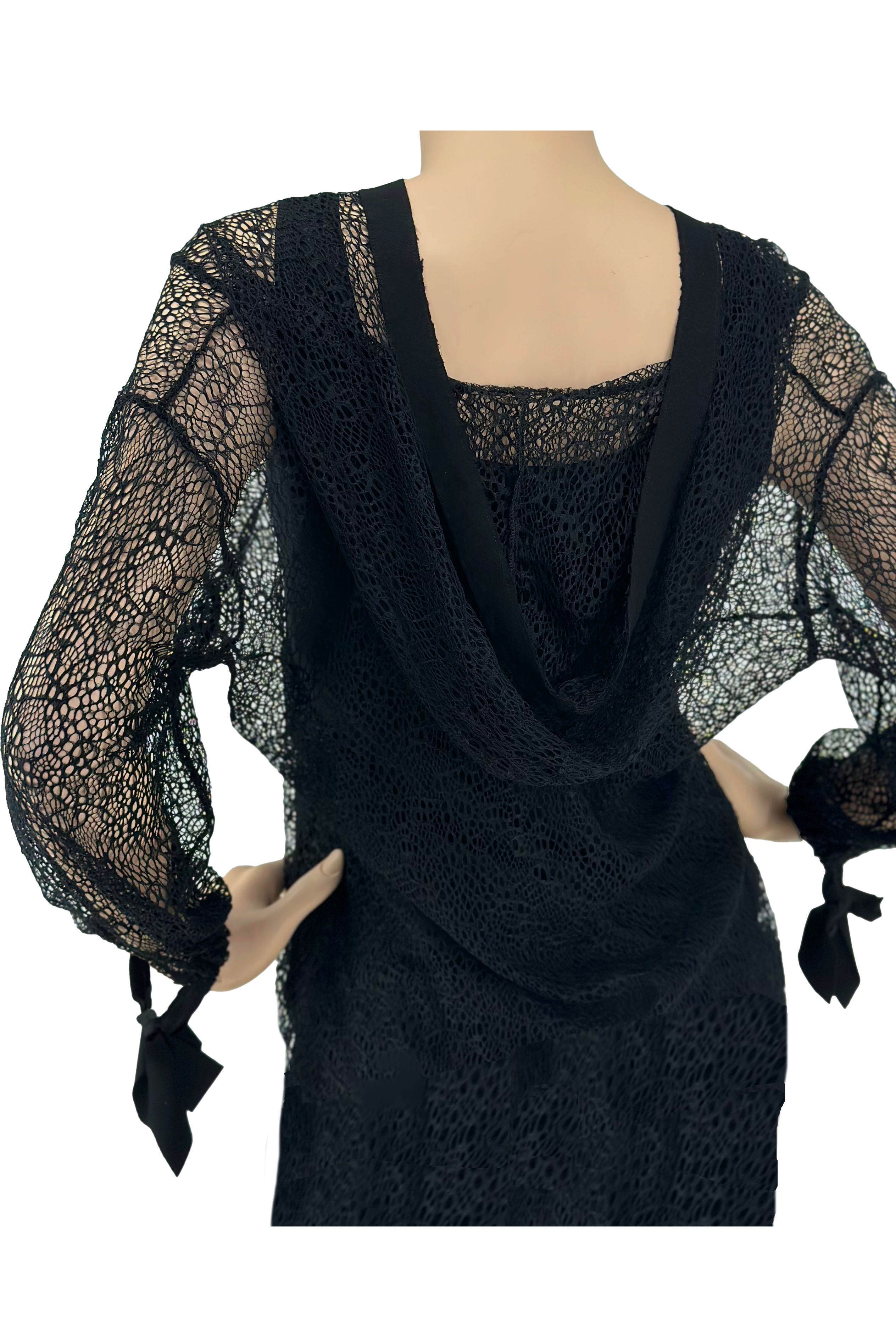 Fishnet Hoodie Top