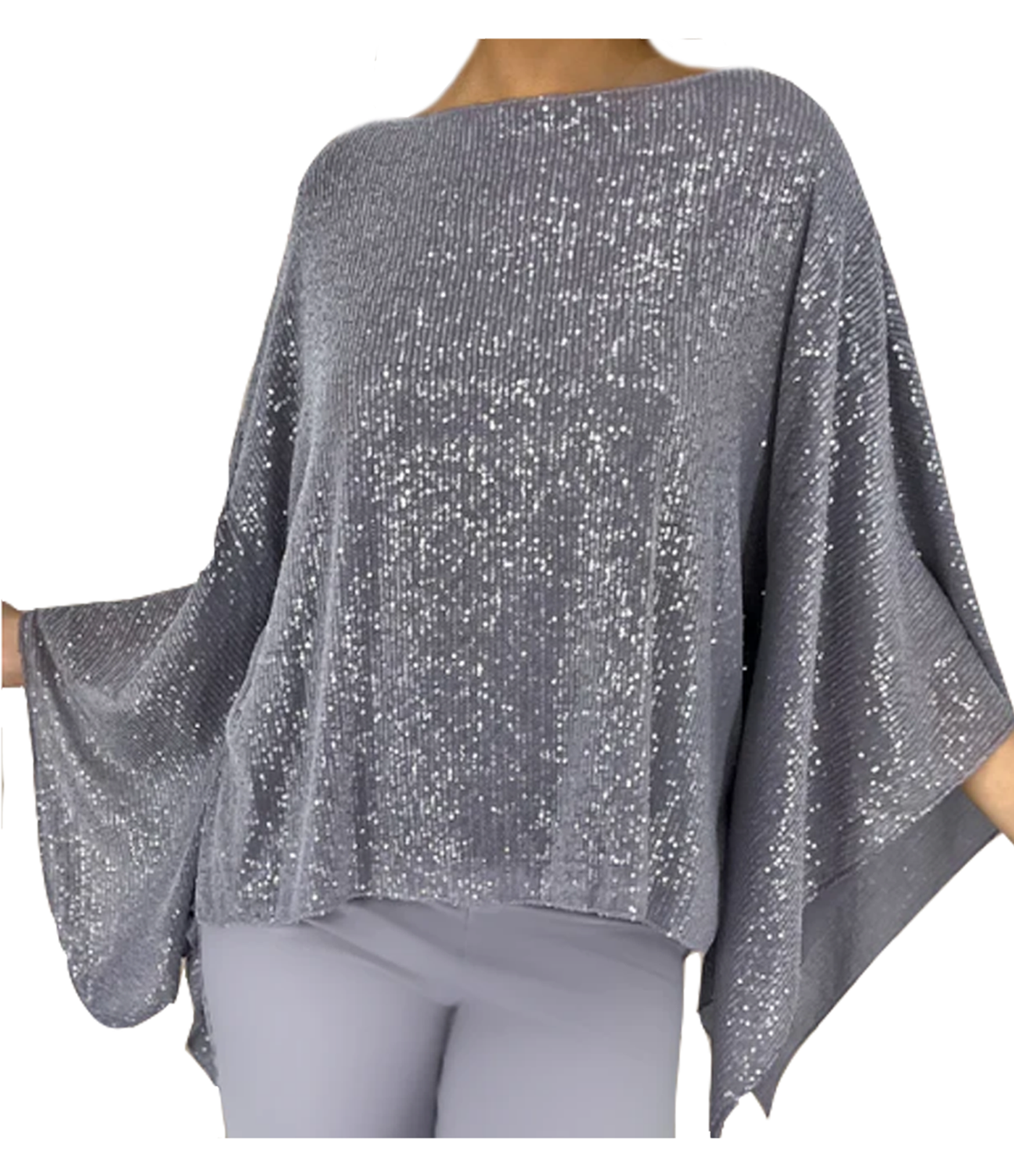 Dove Liquid Sequin Top - Sara Mique Evening Wear