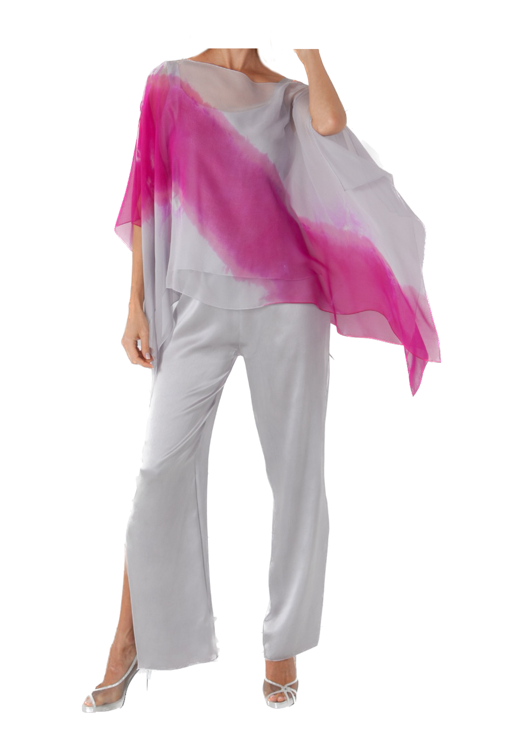 Float 5 Multi Wear / Silk Charmeuse Camisole & Split Leg Pant - Sara Mique Evening Wear
