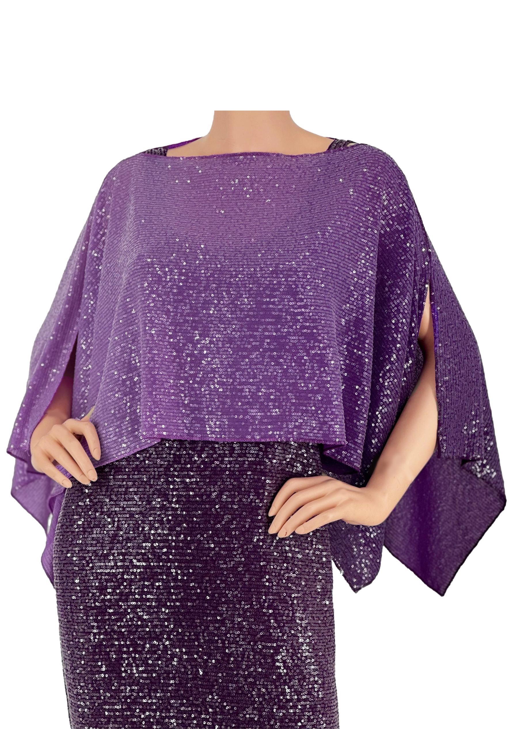 Mini Ombre Sequin Float LSFL2OM - Sara Mique Evening Wear