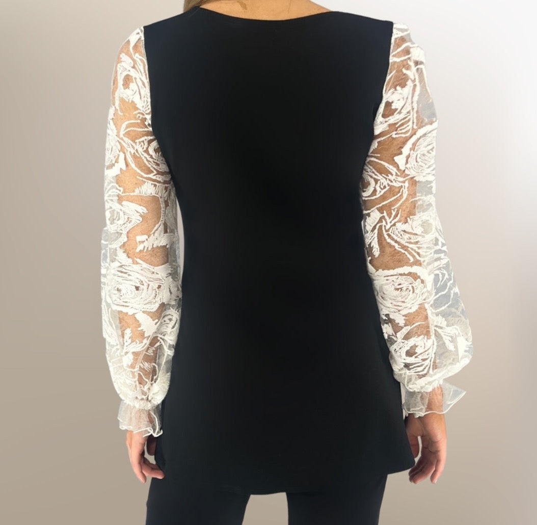 Poet Sleeve Top B866 - Sara Mique Evening Wear