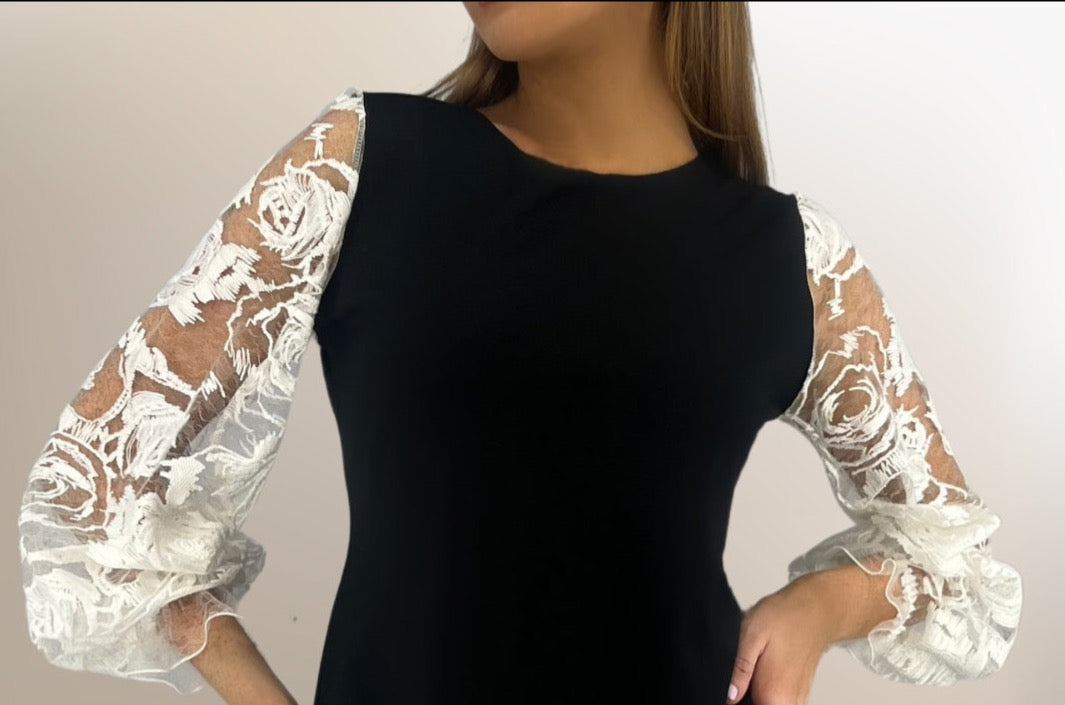 Poet Sleeve Top B866 - Sara Mique Evening Wear