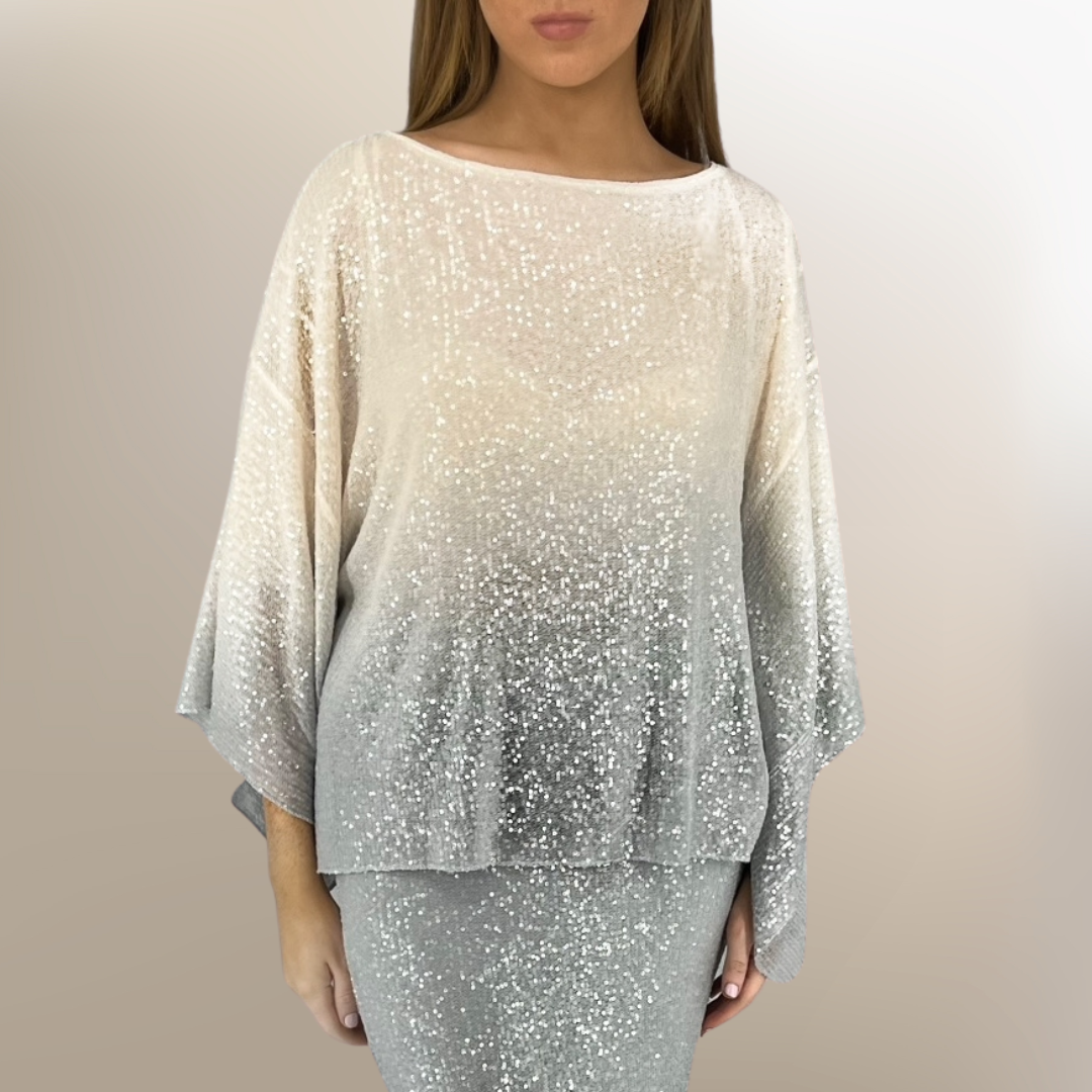 Ombre Sequin Top LSB7OM - Sara Mique Evening Wear