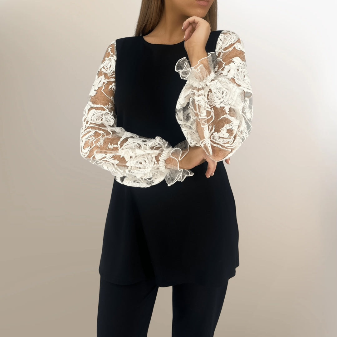 Poet Sleeve Top B866 - Sara Mique Evening Wear
