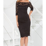 French Lace Dress - D623 - Sara Mique Evening Wear