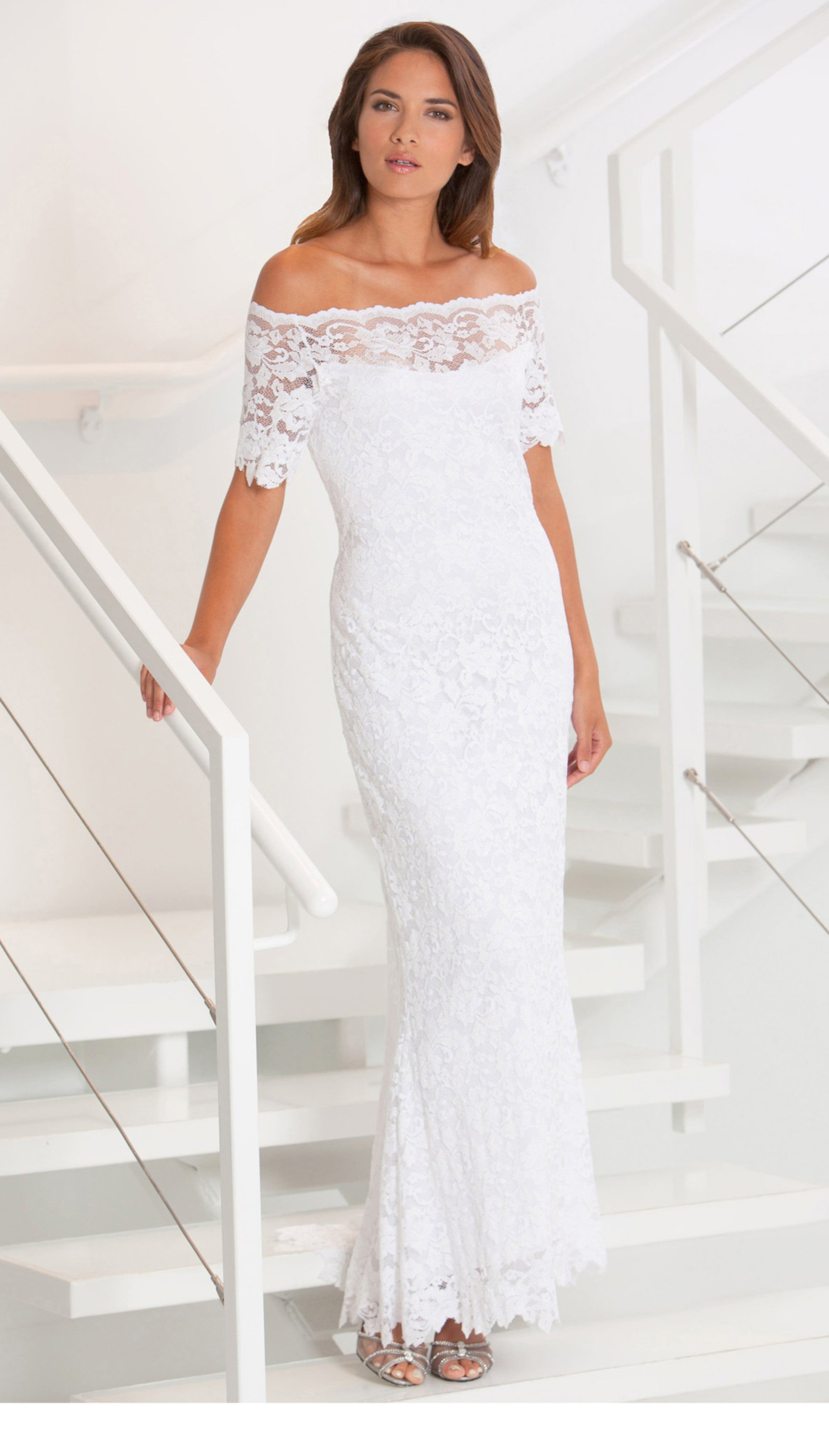 French Lace Full Length - D634 - Sara Mique Evening Wear