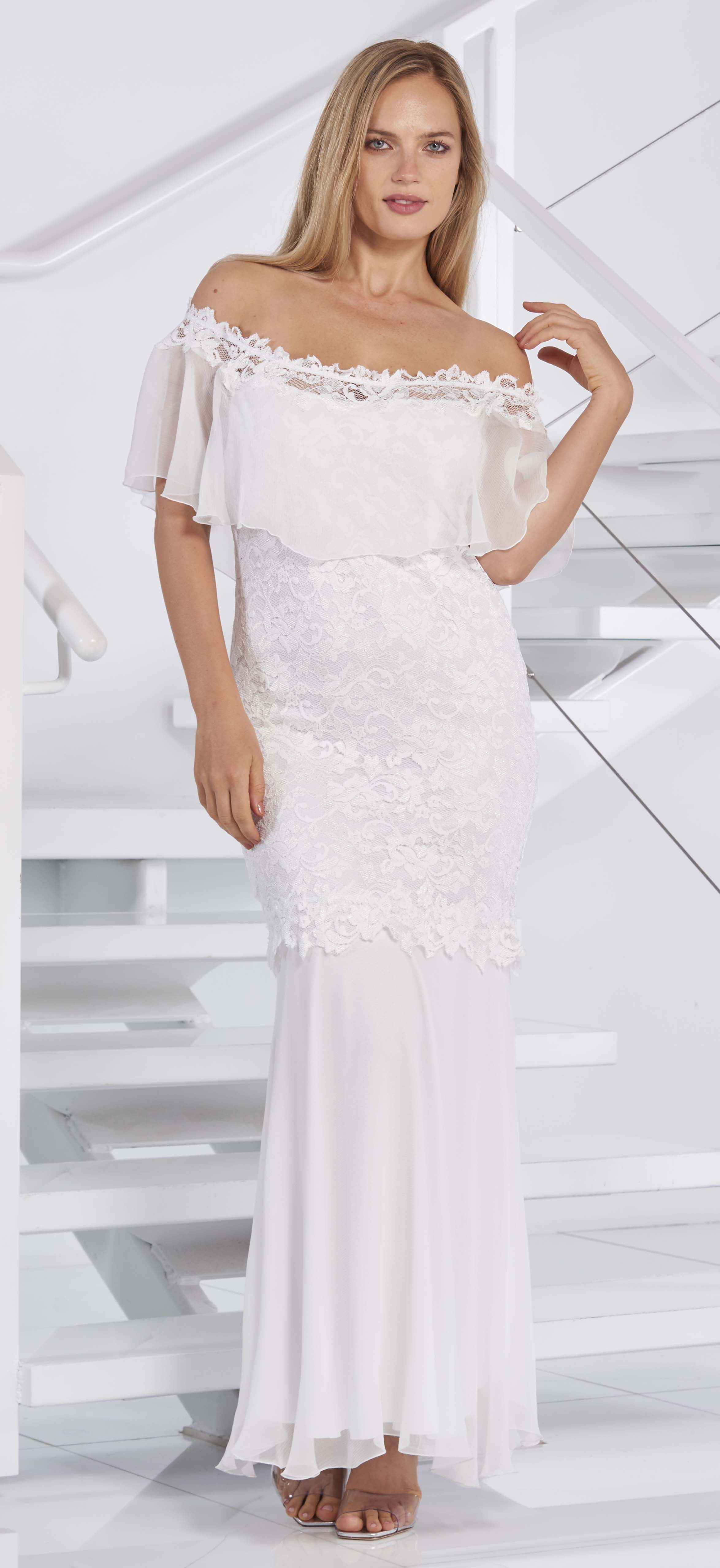 Off Shoulder Beauty D646 - Sara Mique Evening Wear