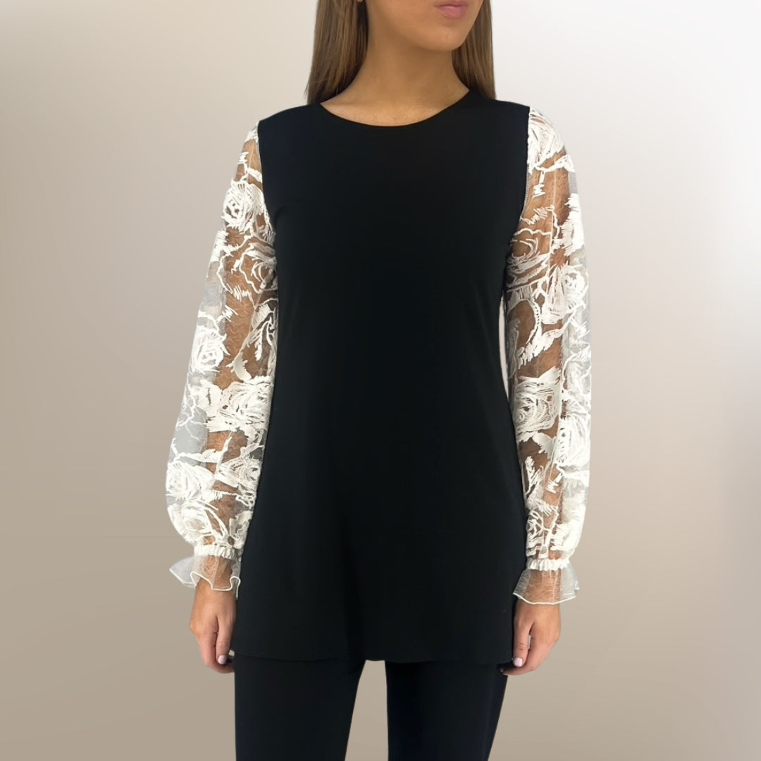 Poet Sleeve Top B866 - Sara Mique Evening Wear