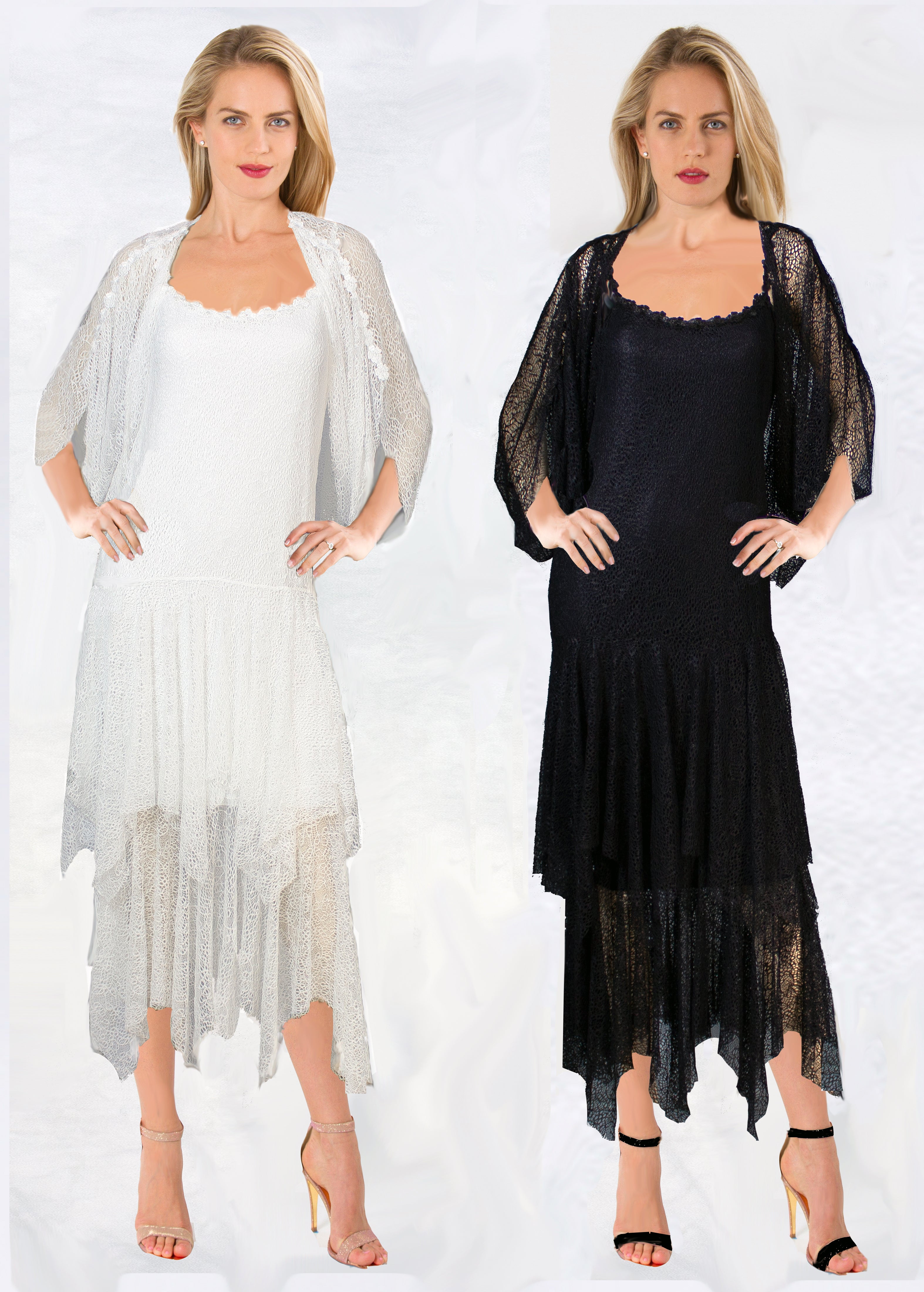 Fabulous Fishnet Lace  FND6 - Sara Mique Evening Wear