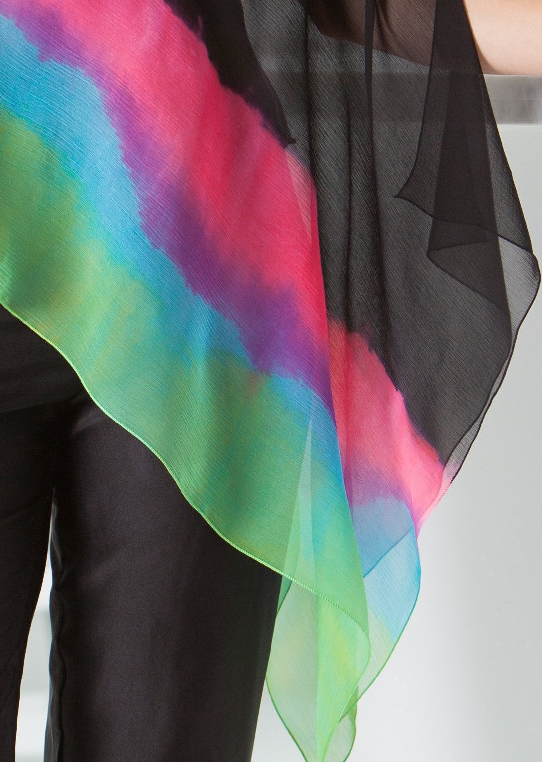 Silk Plisse' Rainbow Ombre Float 5 - Sara Mique Evening Wear