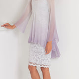 Silk Plisse' Tunic & French Lace Dress - T1501OM/D617 - Sara Mique Evening Wear