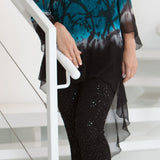 Sexy Asymmetrical Wicked Technique Tunic / Sequin Pucker Legging - Sara Mique Evening Wear