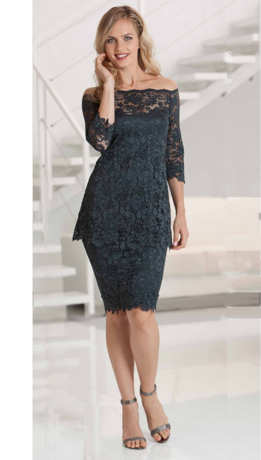 Lovely French Lace Top & Skirt Set - B612/S610 - Sara Mique Evening Wear