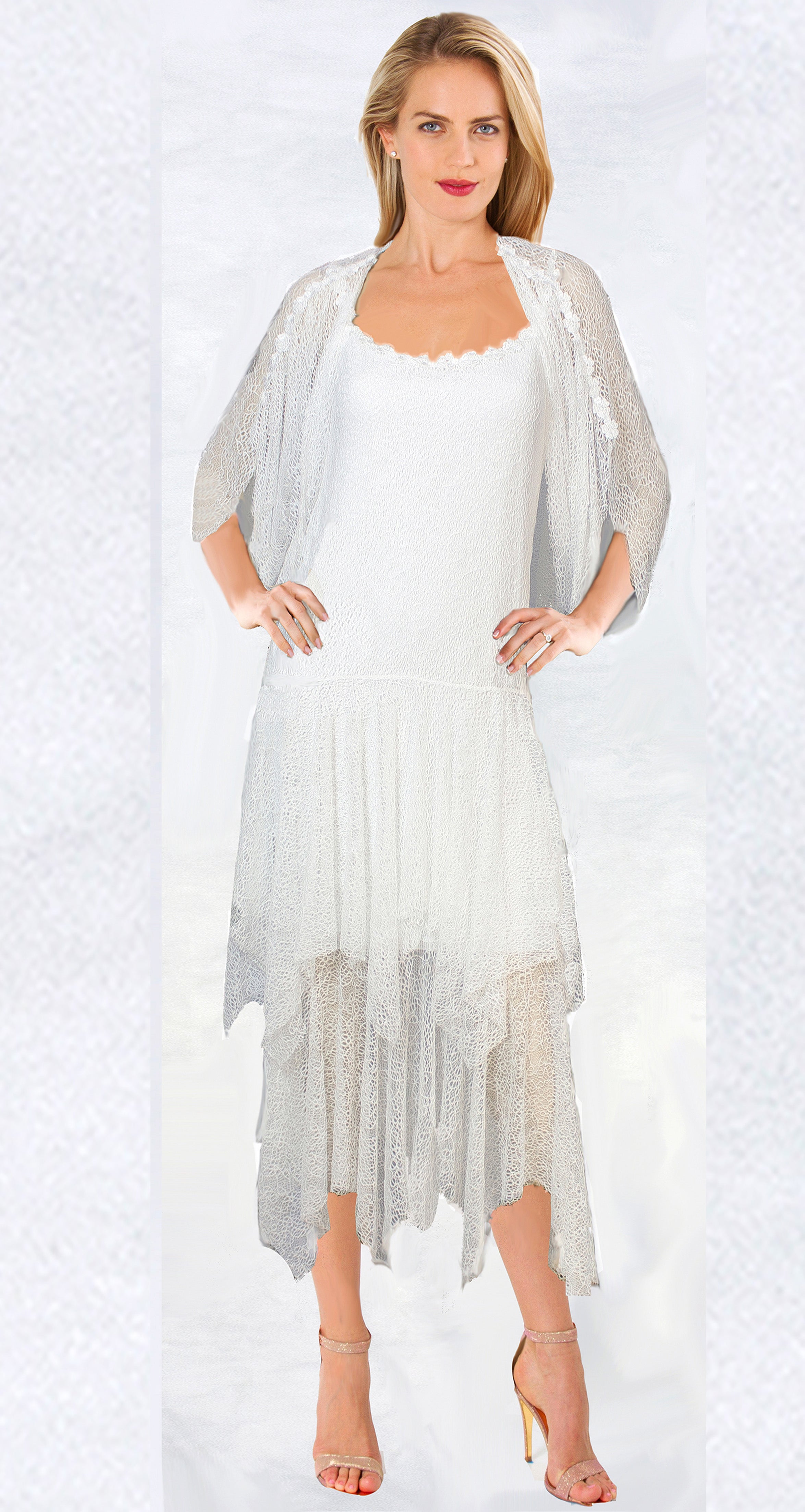Fabulous Fishnet Lace  FND6 - Sara Mique Evening Wear